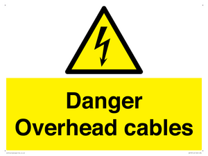 danger overhead cables